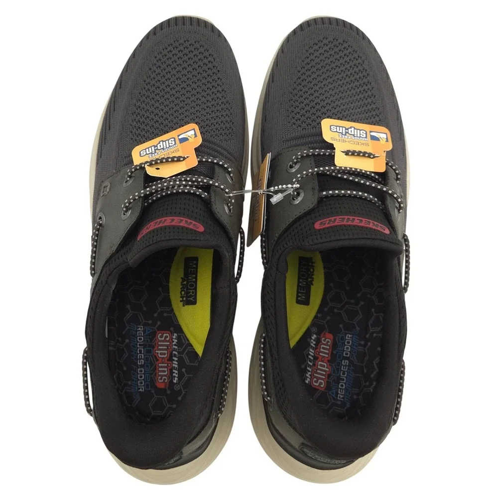 Skechers Lawson Parasail Sneaker Men 10 Gray Black Slip-Ins Boat Casual Shoe NEW